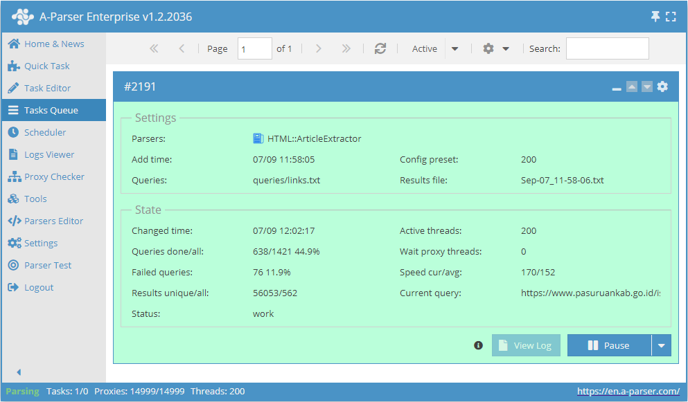 Übersicht des Parsers