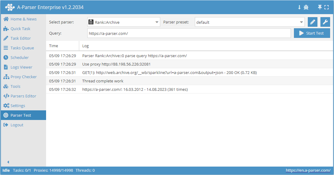 Übersicht des Parsers