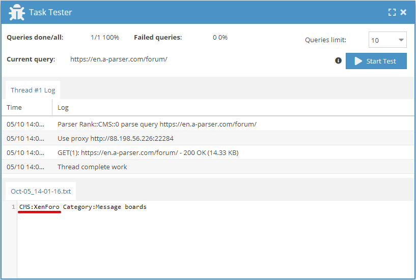 Das Ergebnis der CMS-Ausgabe unter Verwendung einer Template-Engine