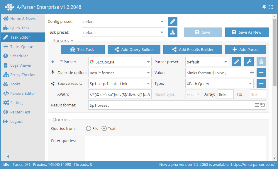 Datenerfassung mittels XPath