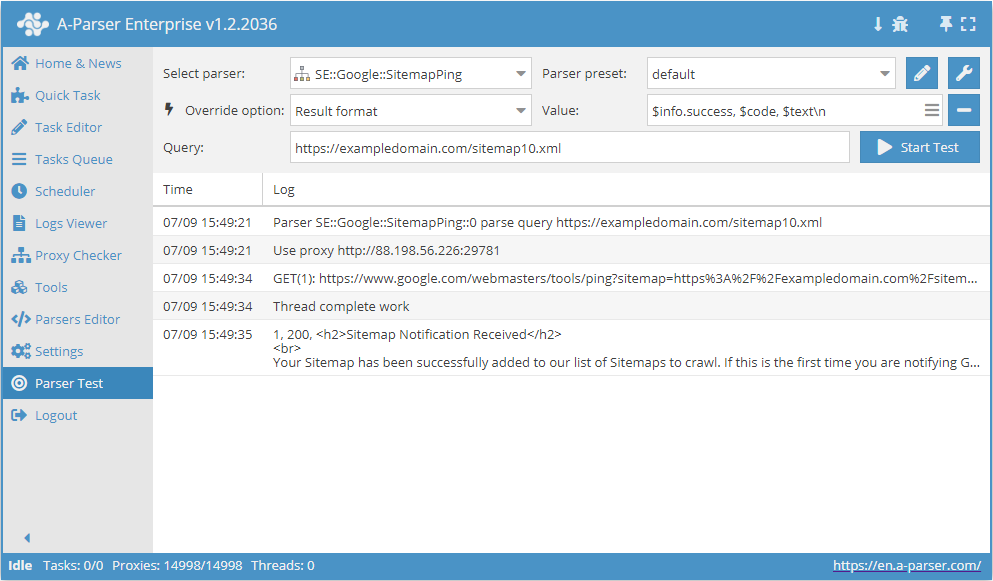 Übersicht des Parsers