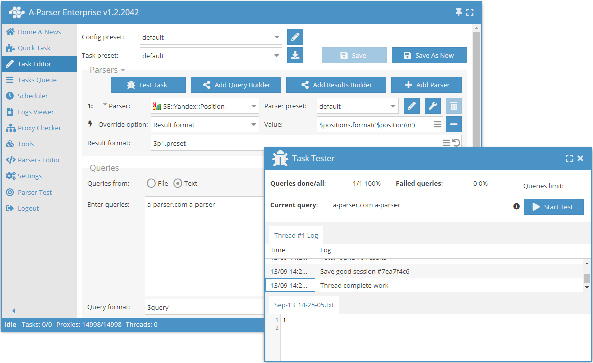 Beispiel der Datenerfassung