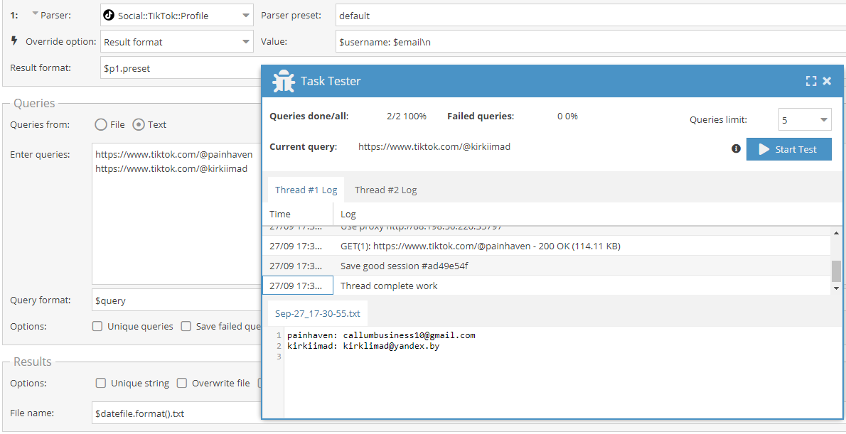 Usage example