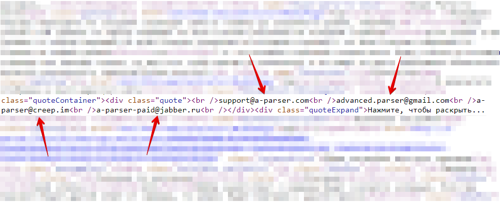 Collected data example
