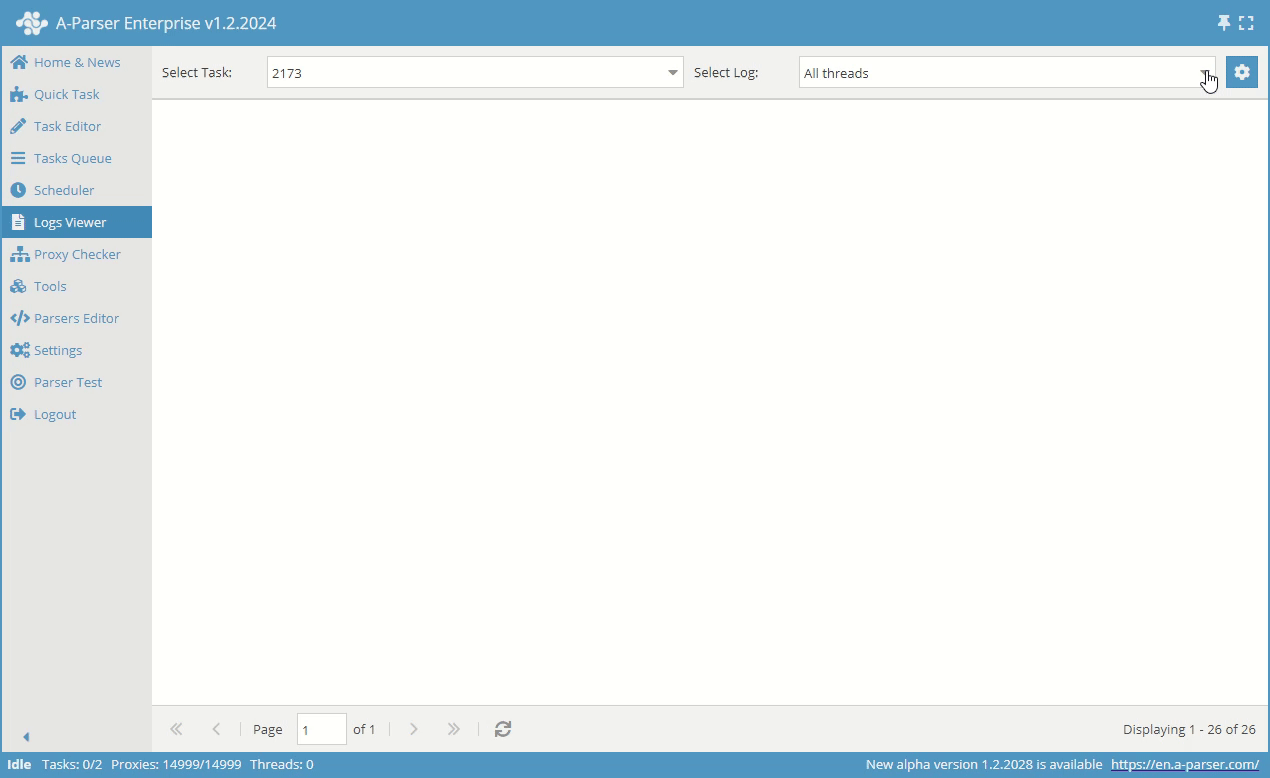 Logs viewer