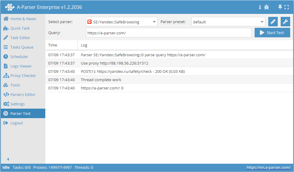 Overview of the parser