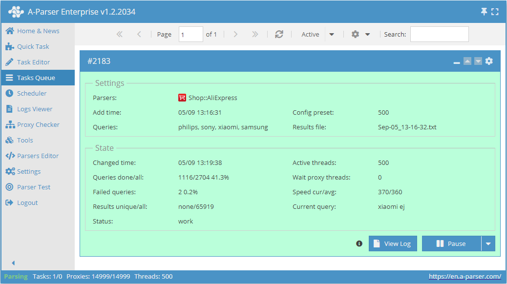 Running task