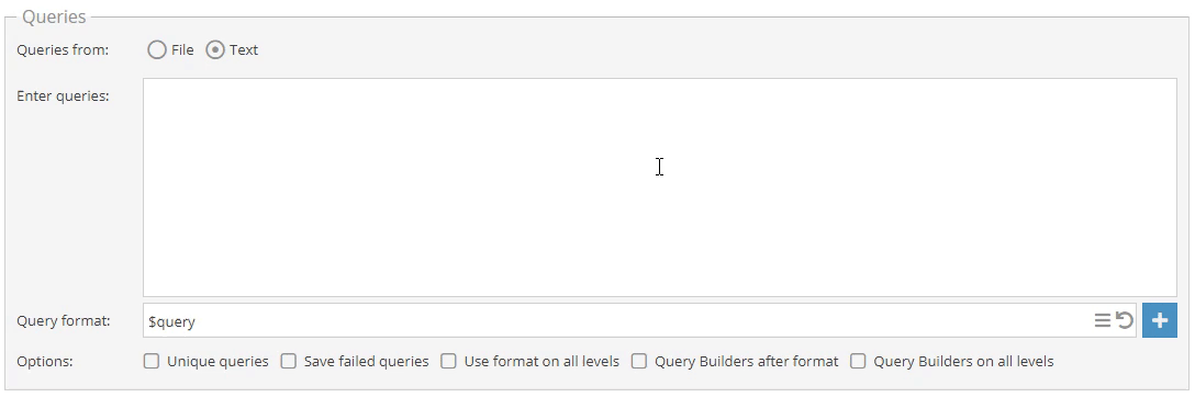 Queries from text