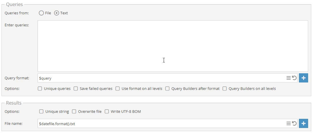 Queries from file
