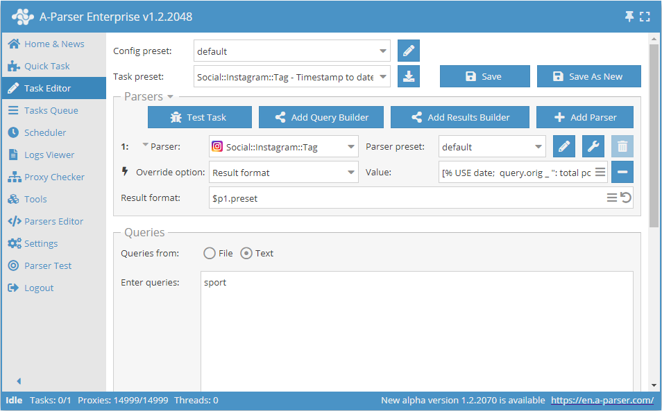 Ejemplo de salida de valor timestamp en formato de fecha