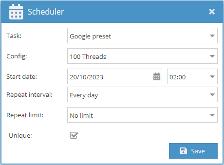 Edición del programador