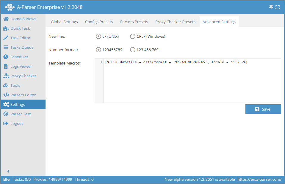 Configuración adicional