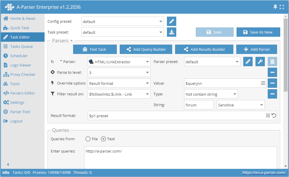 Suivre uniquement les liens ne contenant pas le mot forum
