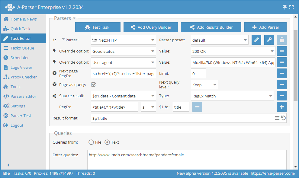 Utilisation de Page as query