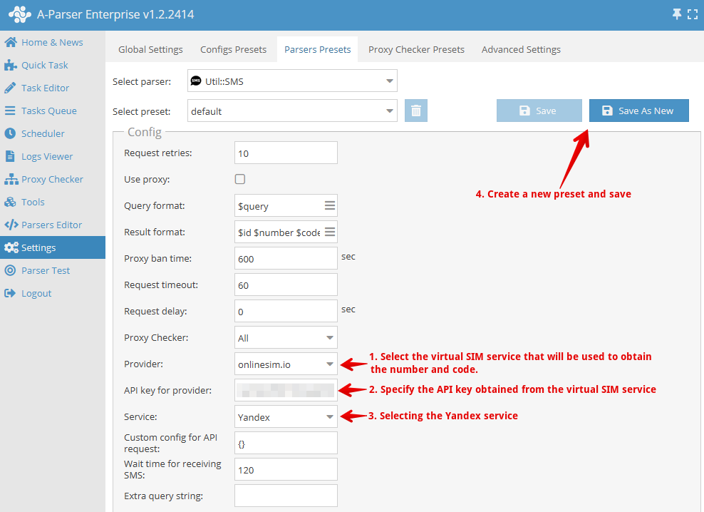Utilisé pour obtenir le numéro de téléphone et le code de confirmation.