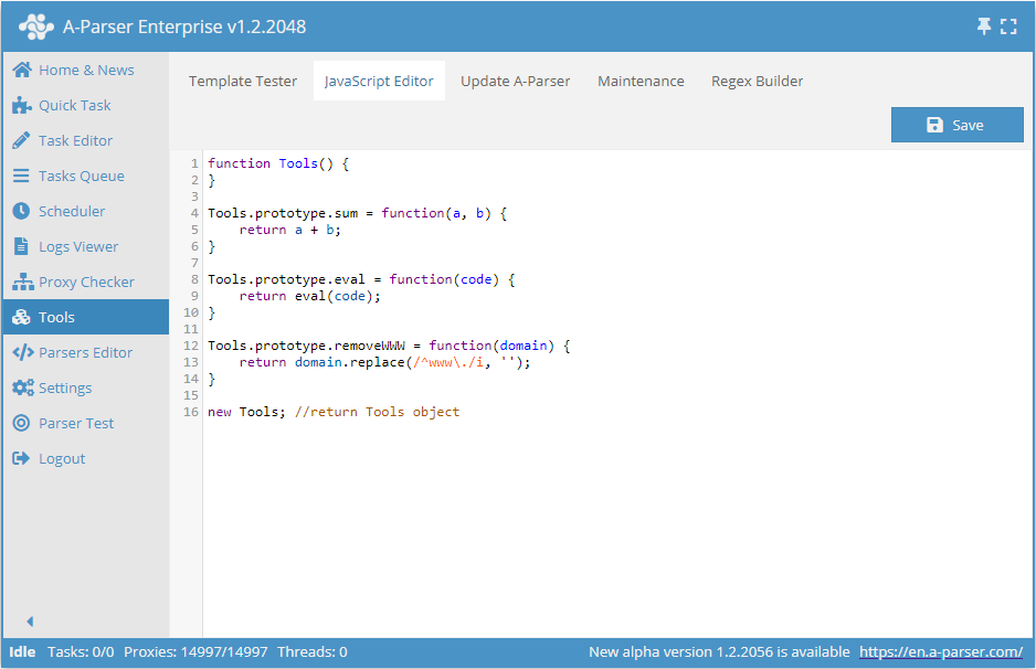 Editor de JavaScript