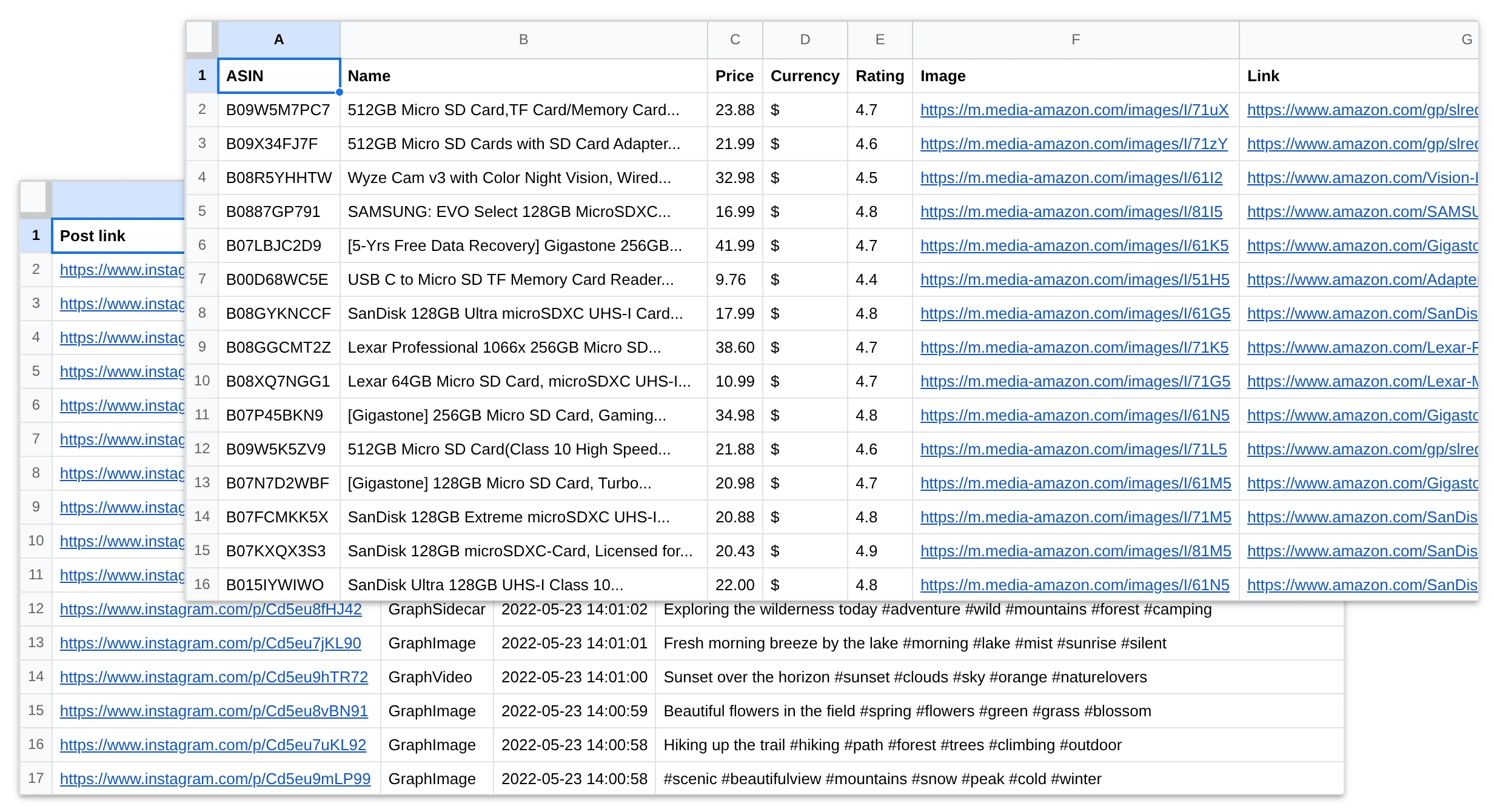 Marketing and analytics tasks